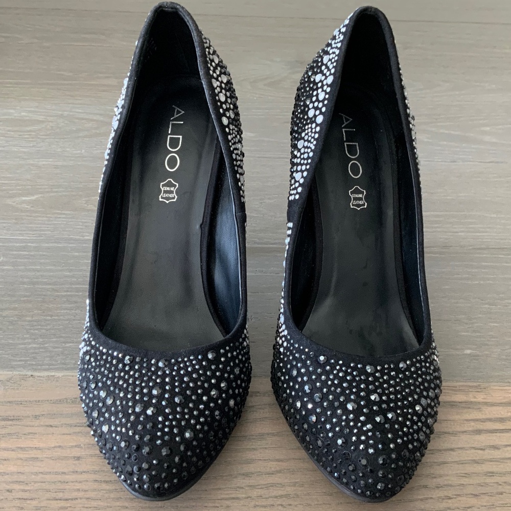 Aldo, Sparkle Studded Heels, Size US 9